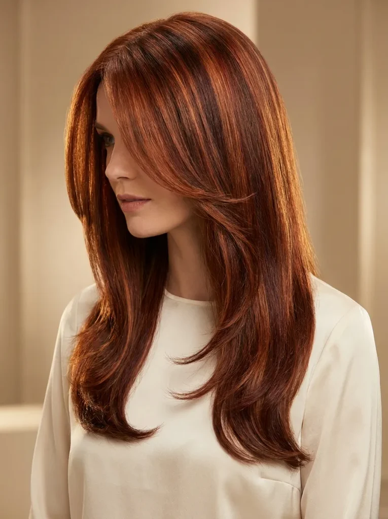 Glossy Auburn Layers