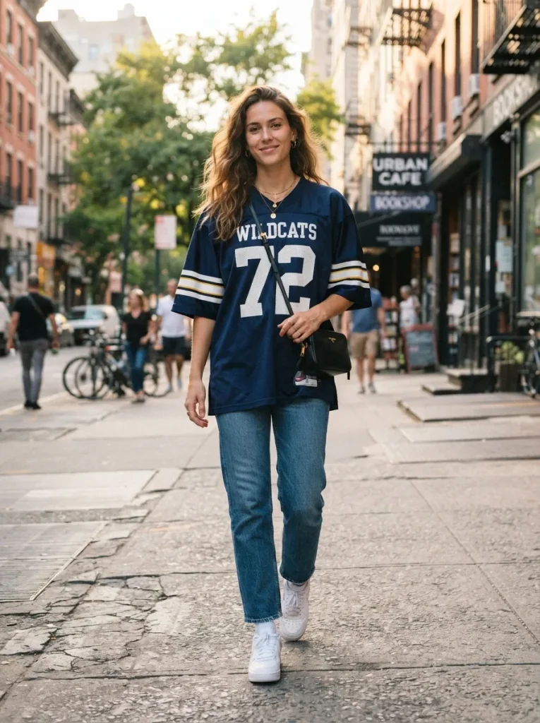 Jersey With Straight Jeans