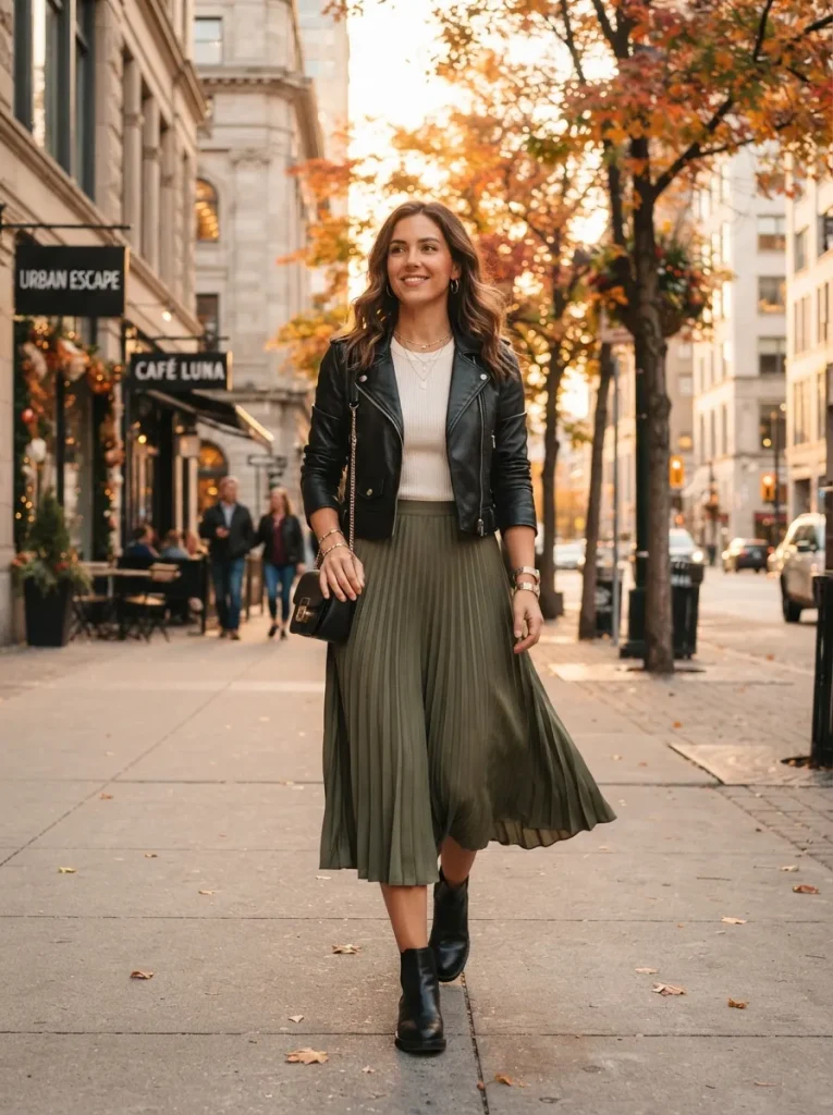 Leather Jacket Skirt