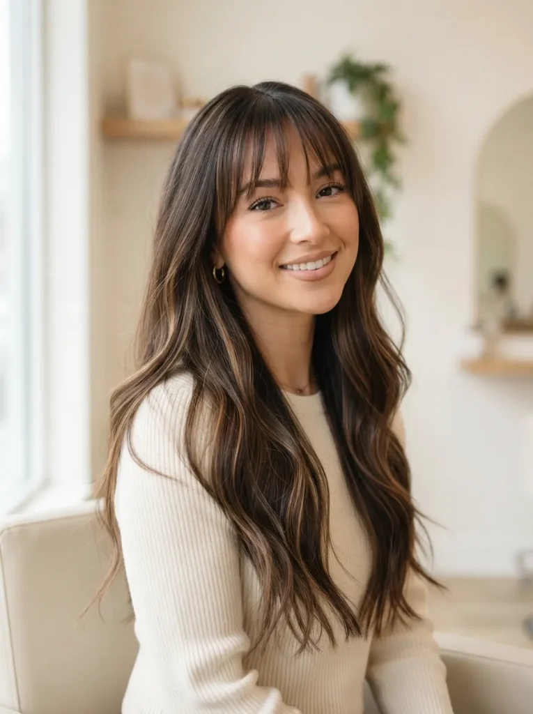 Long Layers with Bangs