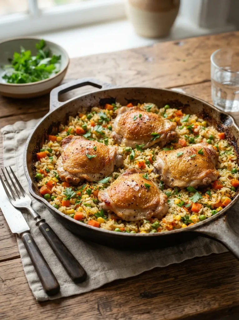 One-Pan Chicken Rice