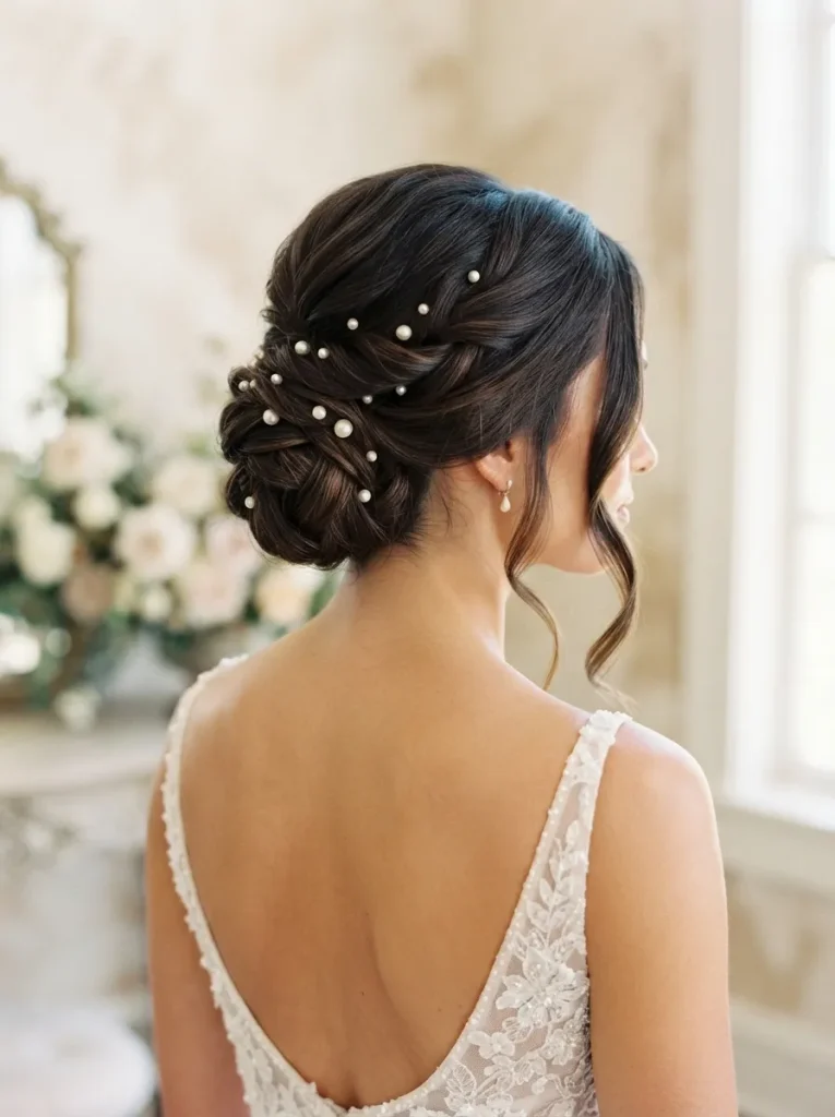 Pearl-Pinned Updo