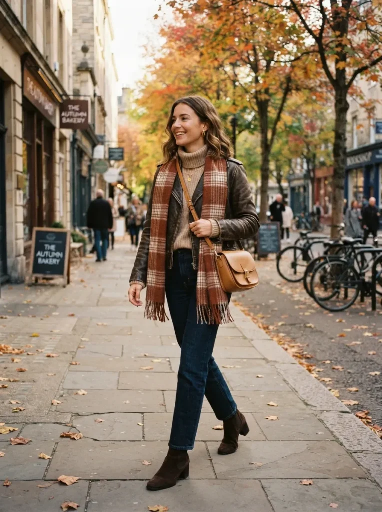 Plaid Scarf Layers