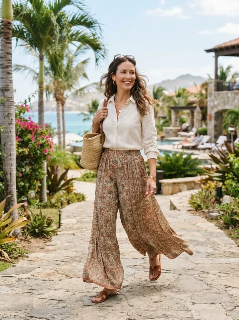 Printed Palazzo Pairing