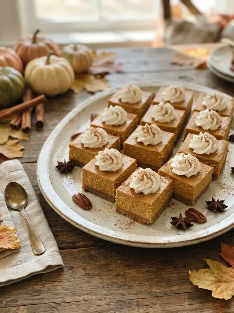 Pumpkin Cheesecake Bars