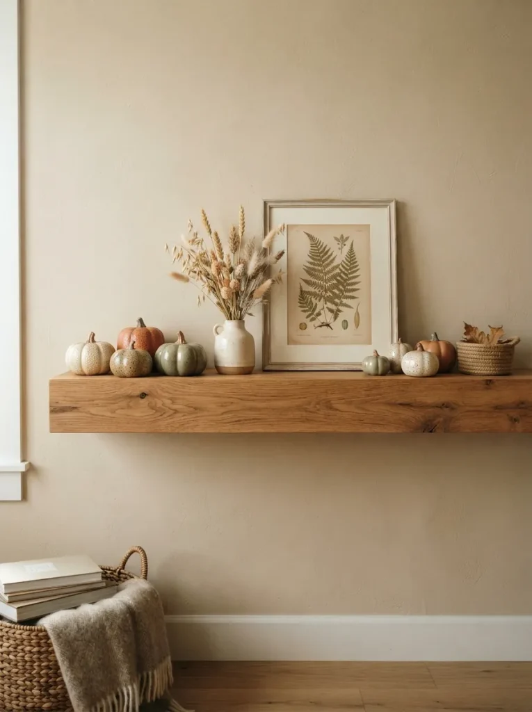 Pumpkin Shelf Arrangement