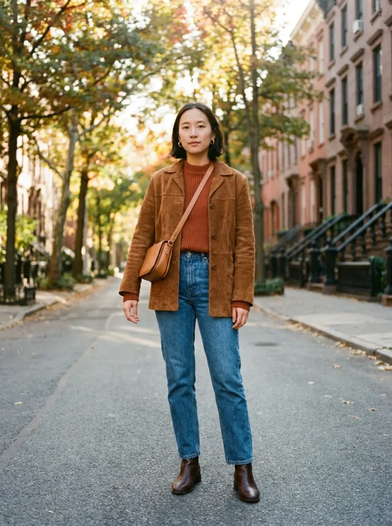 Rust Sweater Blue Jeans
