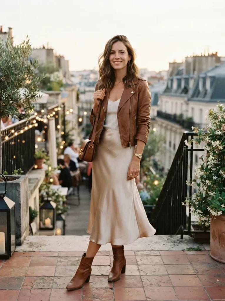 Satin Skirt Boots