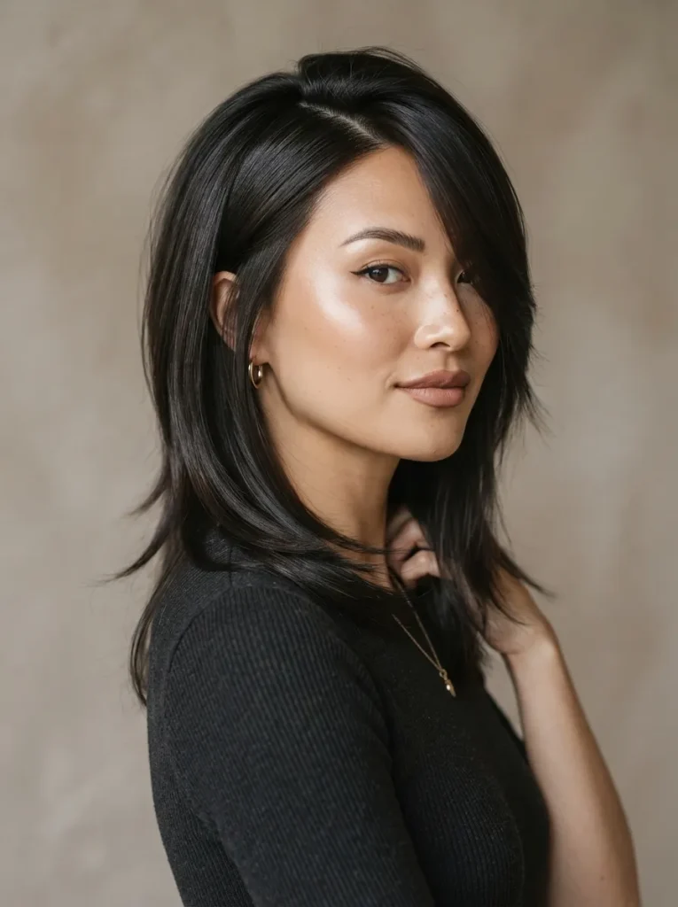Sleek Side-Part Layers