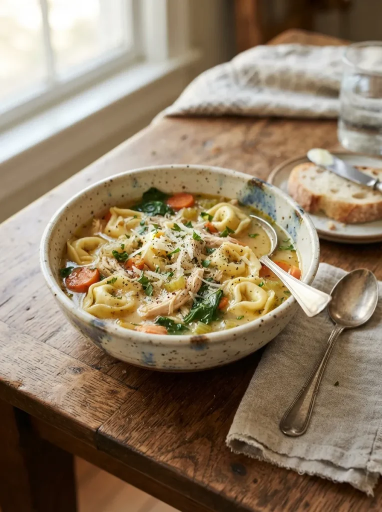 Slow Cooker Chicken Tortellini