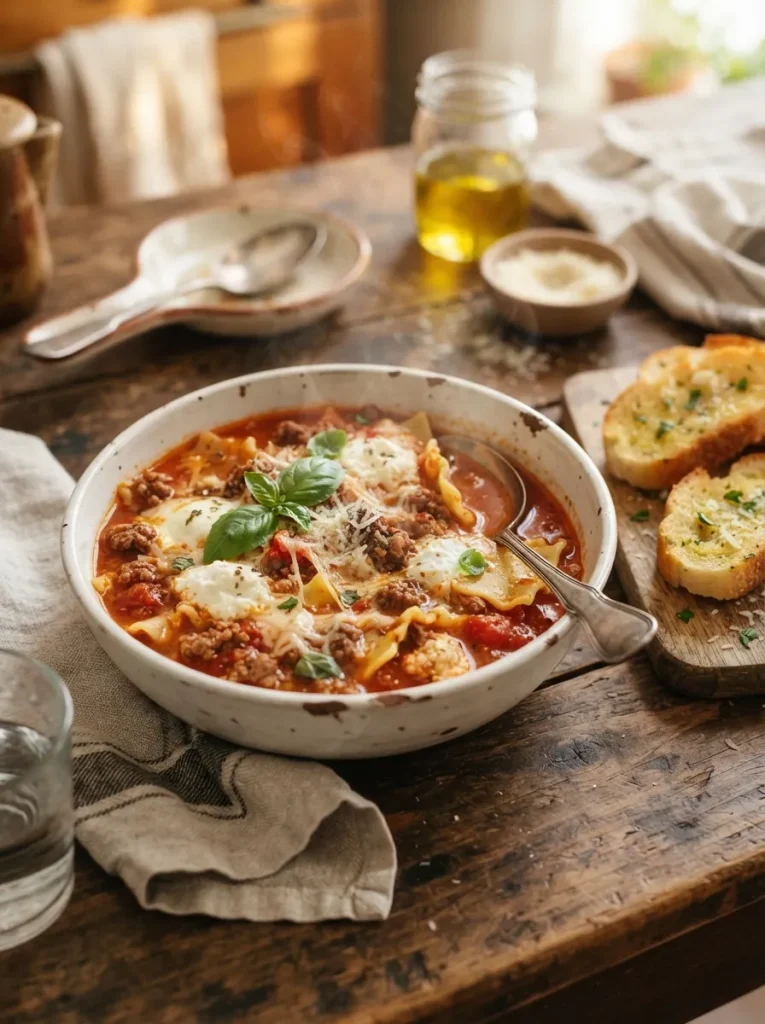 Slow Cooker Lasagna Soup