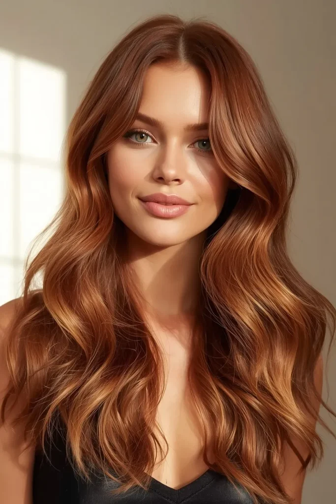 Soft Auburn Waves