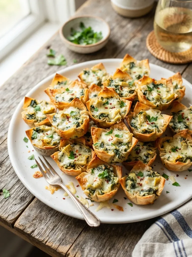 Spinach Artichoke Cups
