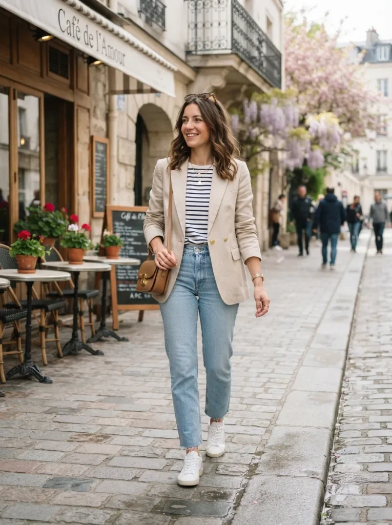 Striped Tee Blazer