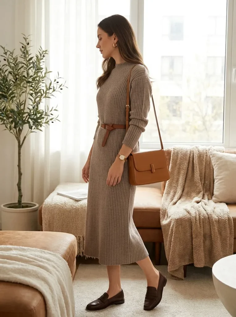 Sweater Dress Loafers