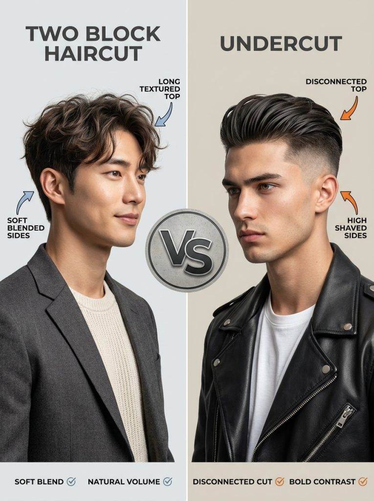 Two Block Haircut vs Undercut — What Is Actually Different?