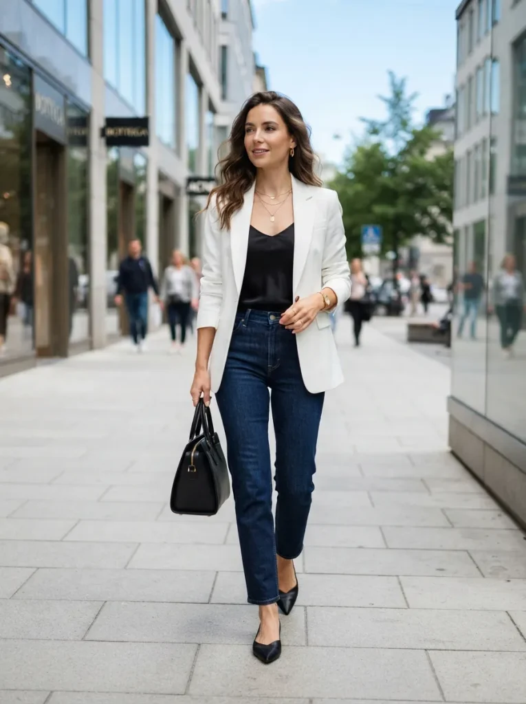 White Blazer Jeans