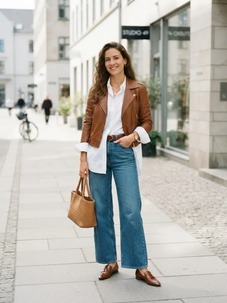 White Shirt Wide JeansWhite Shirt Wide Jeans