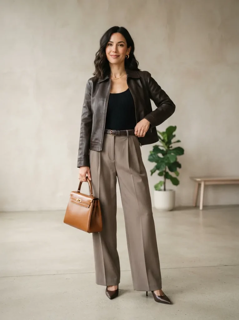 Wide-Leg Trousers Heels