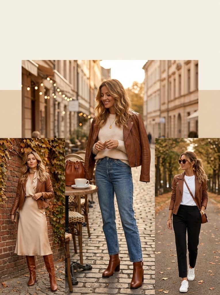 Brown Leather Jacket Outfit Ideas Worth Trying