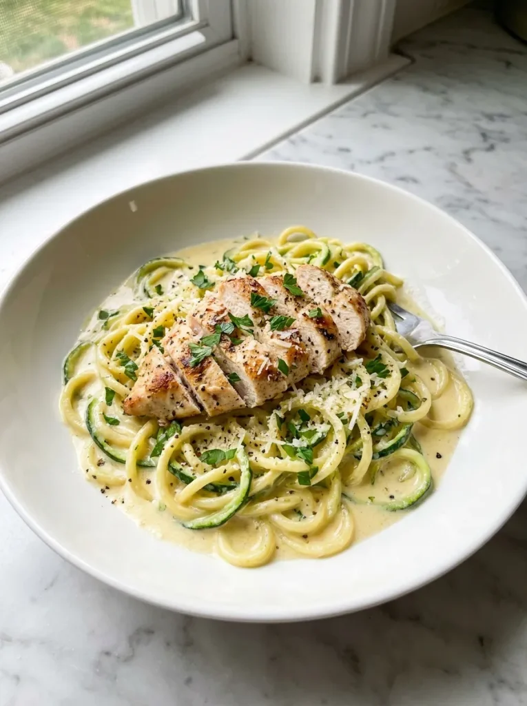 Zucchini Noodle Alfredo