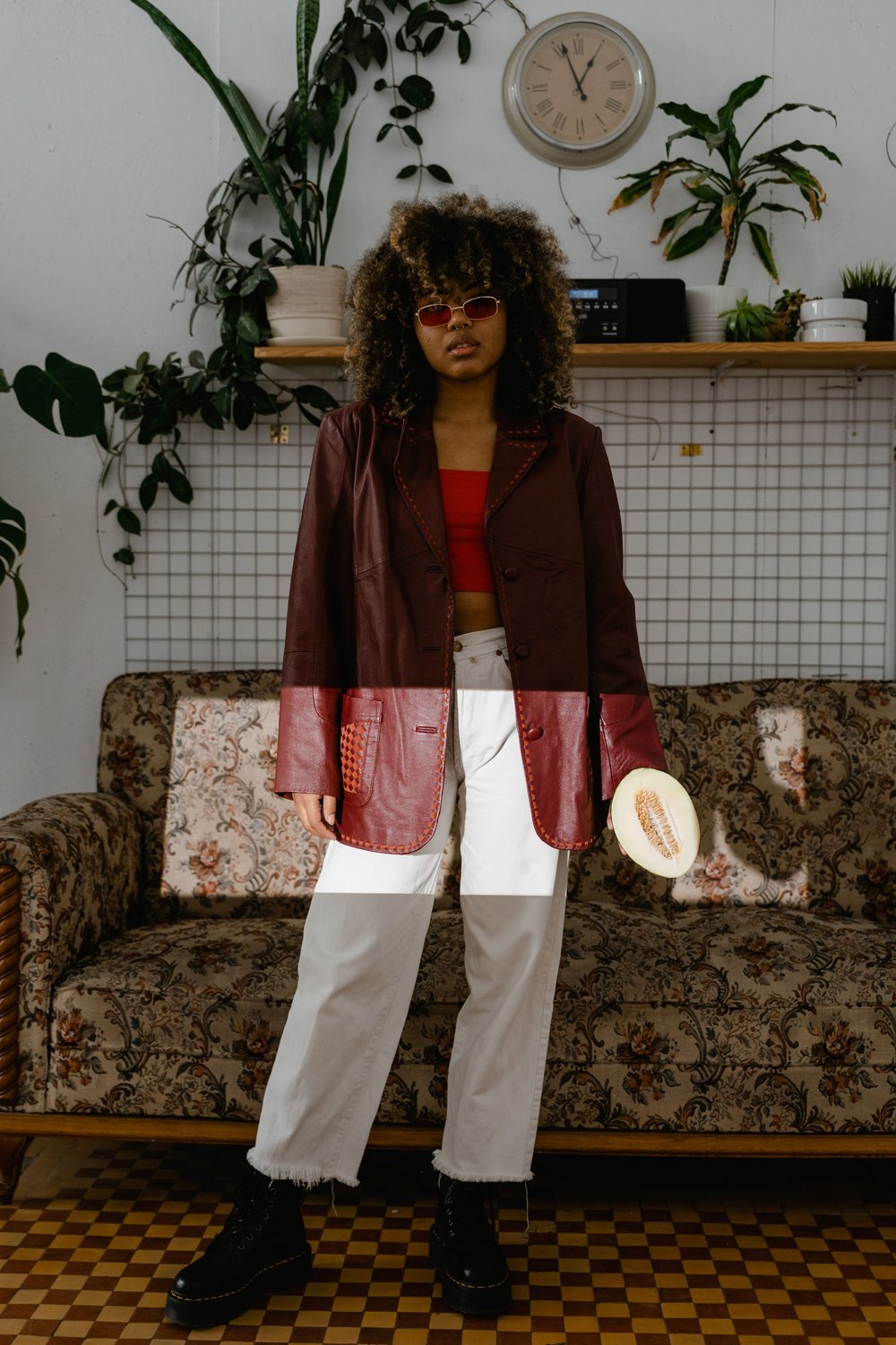 Cognac, Oxblood, and Cream Leather — How to Style Less Common Colours - leather jacket outfit