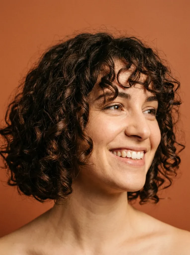 Bob with Natural Curls