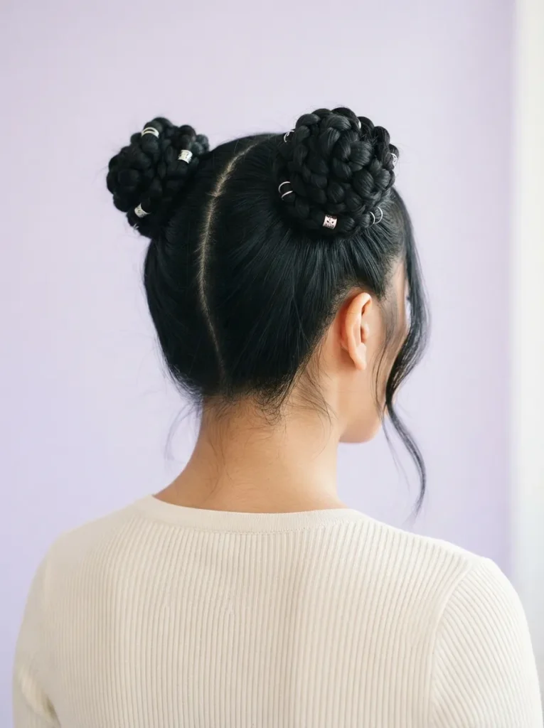 Braided Space Buns