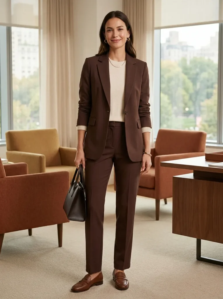 Brown Suit Knit