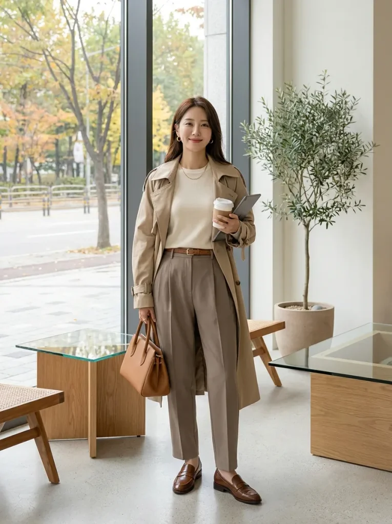 Cream Trench Knit