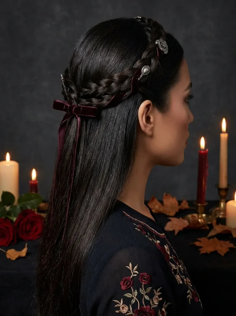 Gothic Half-Up Style