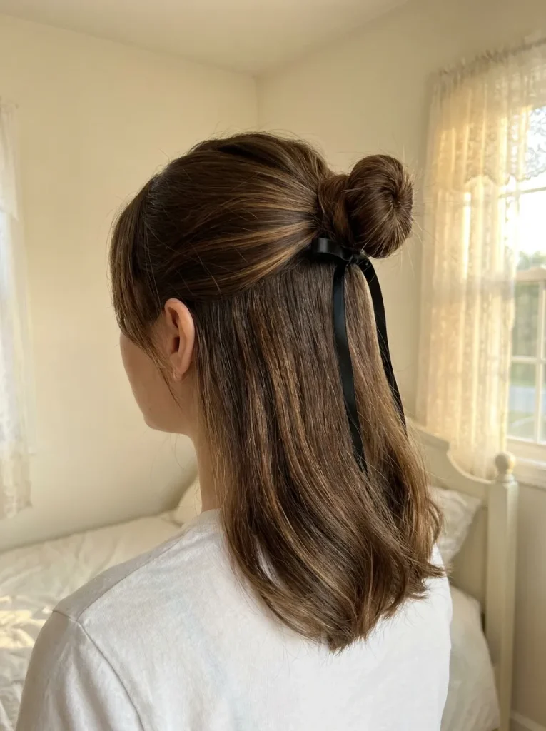 Half-Up Ribbon Style