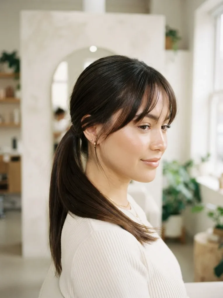 Low Ponytail Fringe