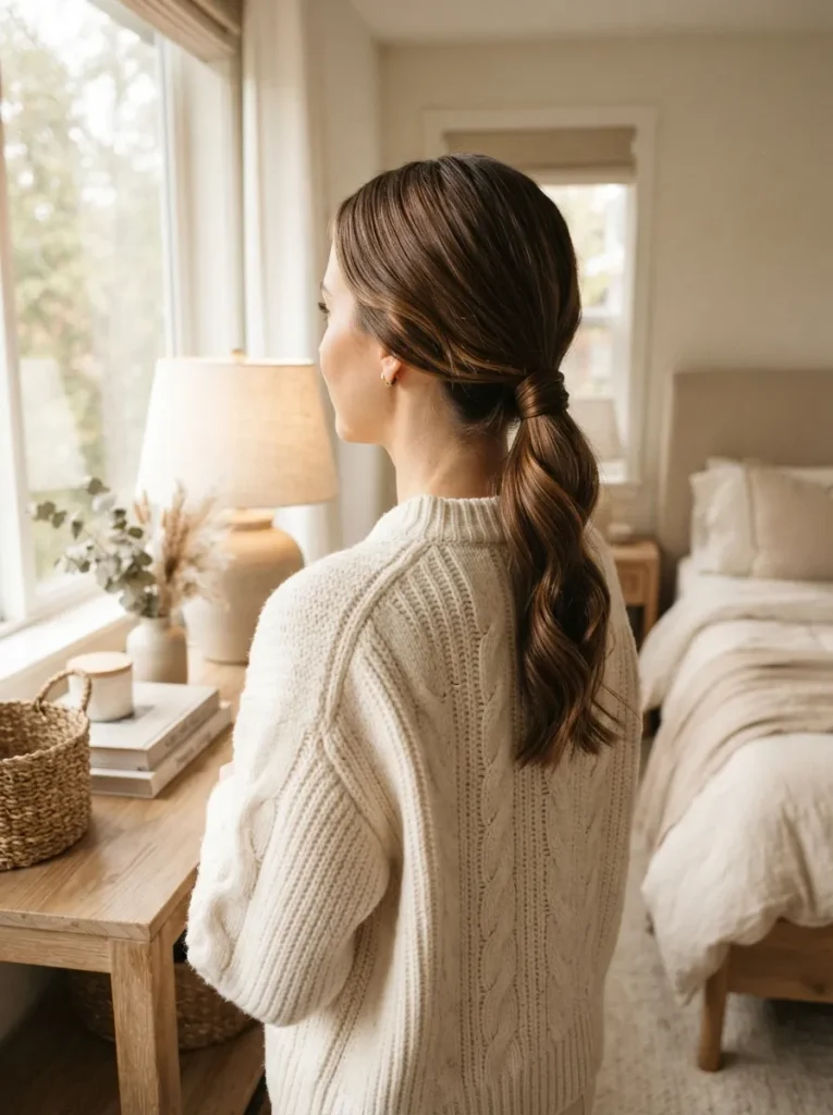 Low Twisted Ponytail
