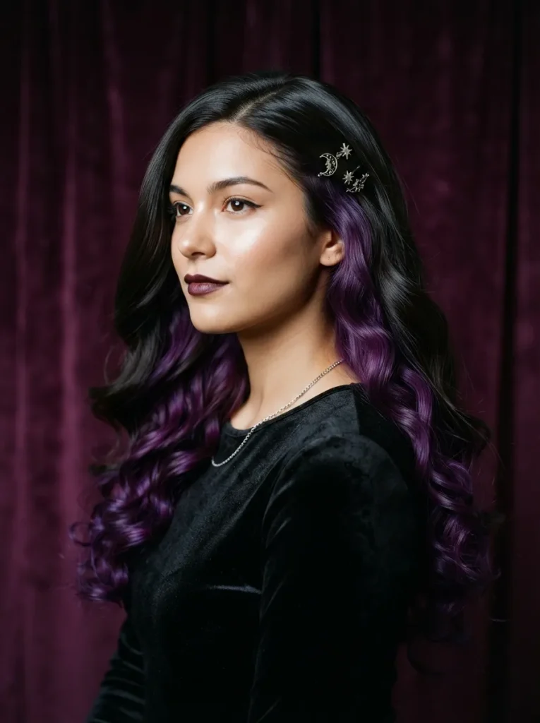 Purple Peekaboo Curls