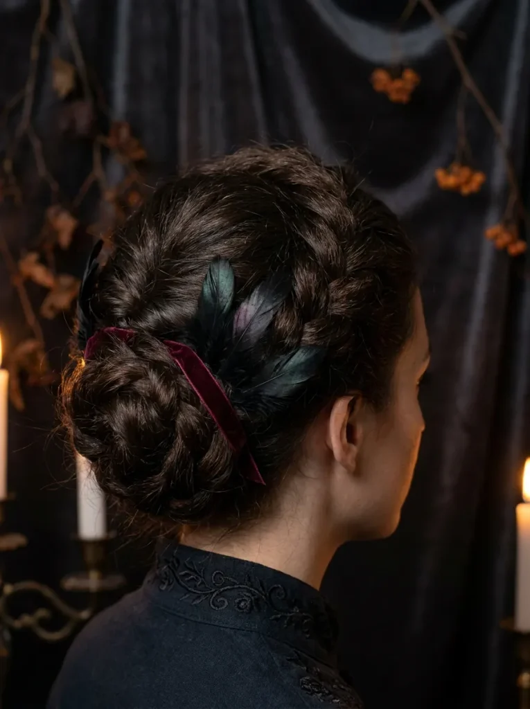 Raven Feather Updo