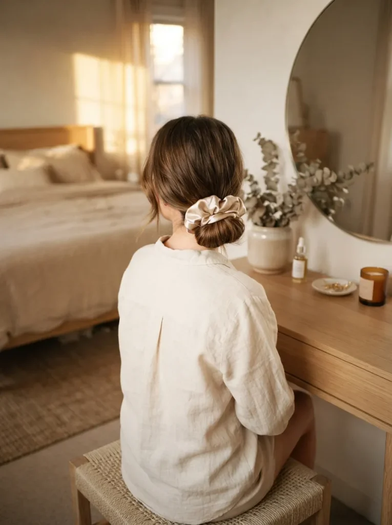 Satin Scrunchie Bun
