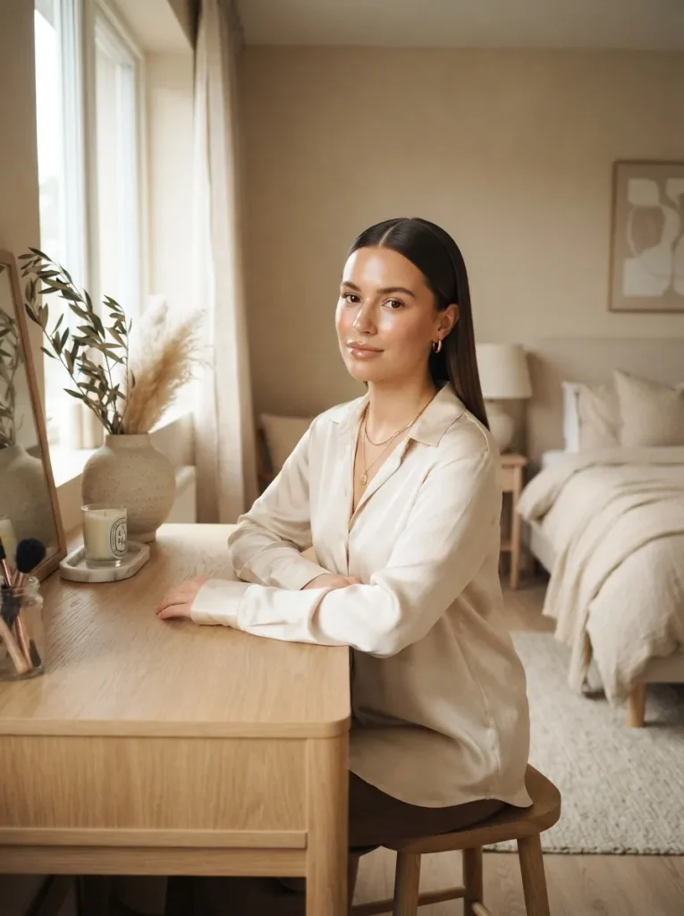 Sleek Middle Part
