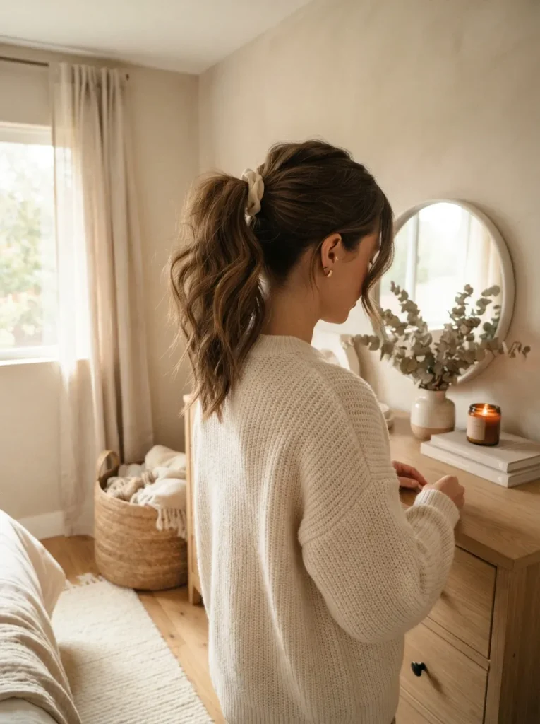 Textured High Ponytail