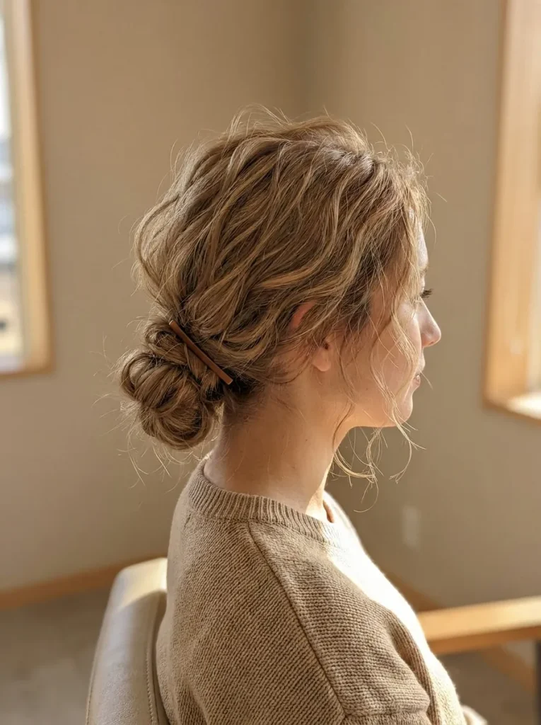 Textured Low Bun