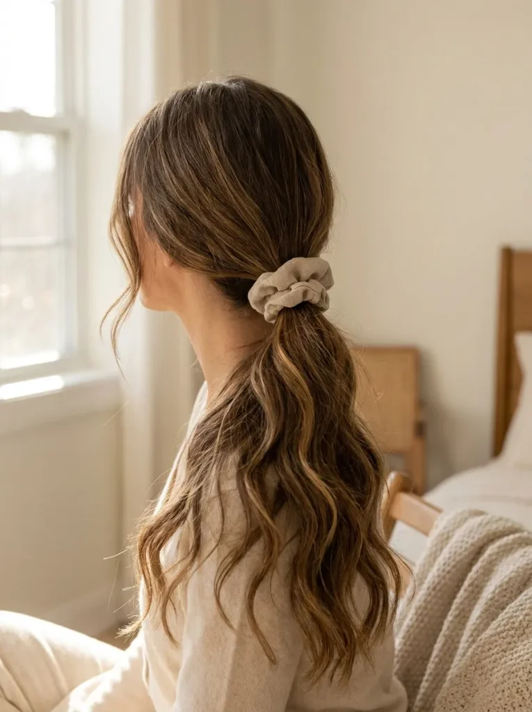 Textured Low Ponytail