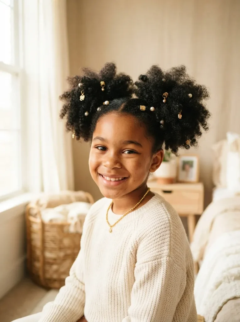 Clipped Afro Puffs