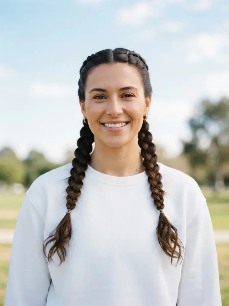 Dutch Braid Pigtails