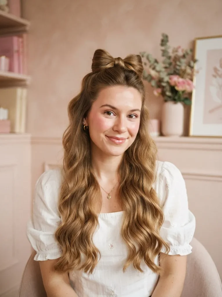 Half-Up Bow Style
