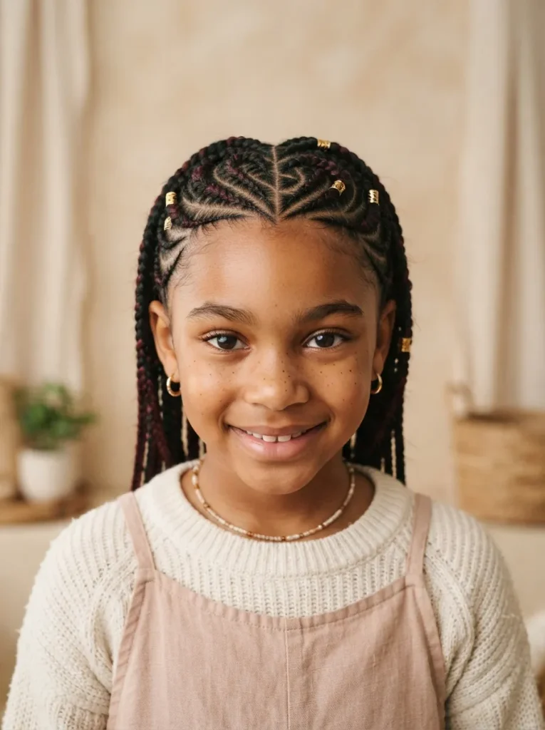 Heart-Shaped Cornrows