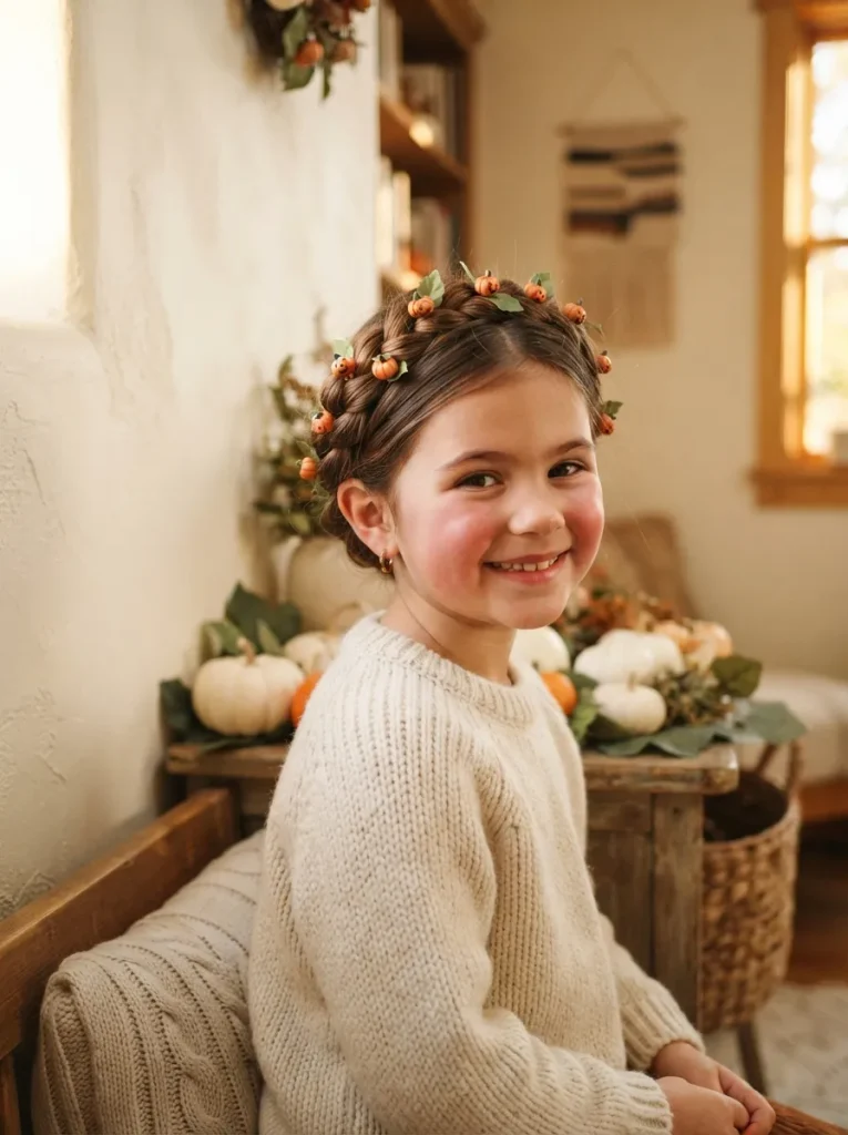 Pumpkin Crown Braid