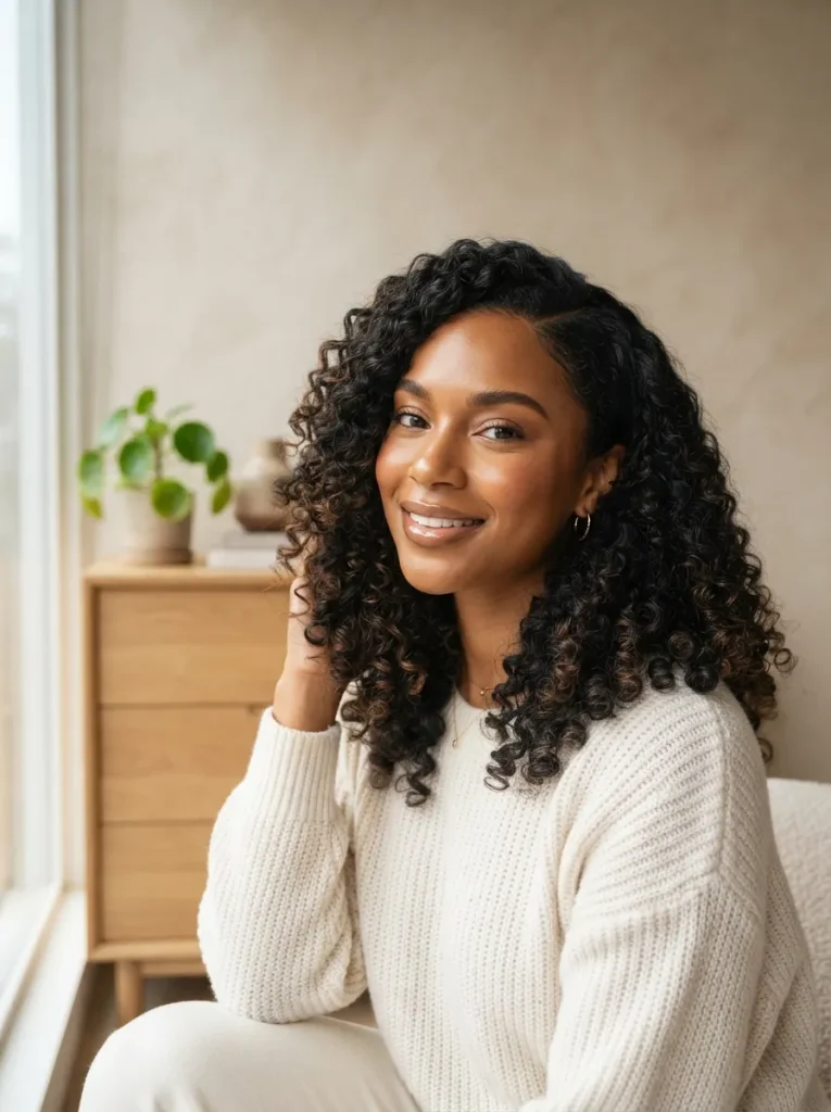 Side-Part Curls