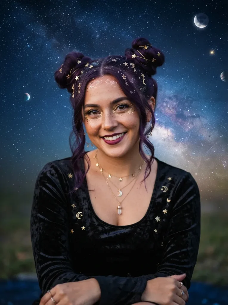Starry Space Buns