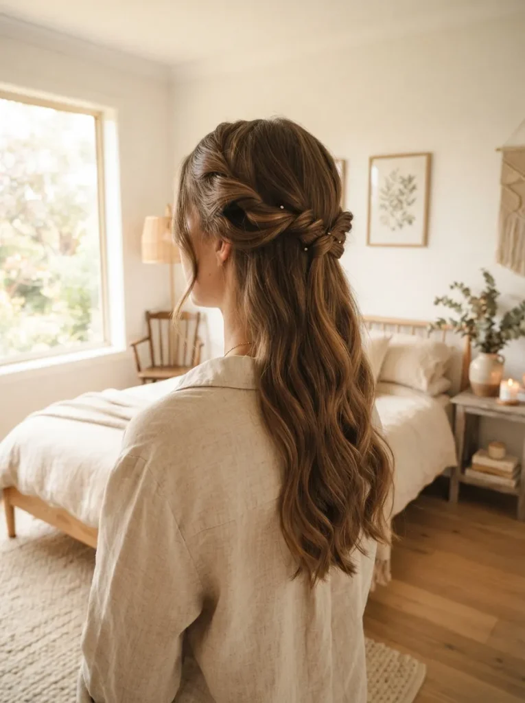 Twisted Half-Up Style