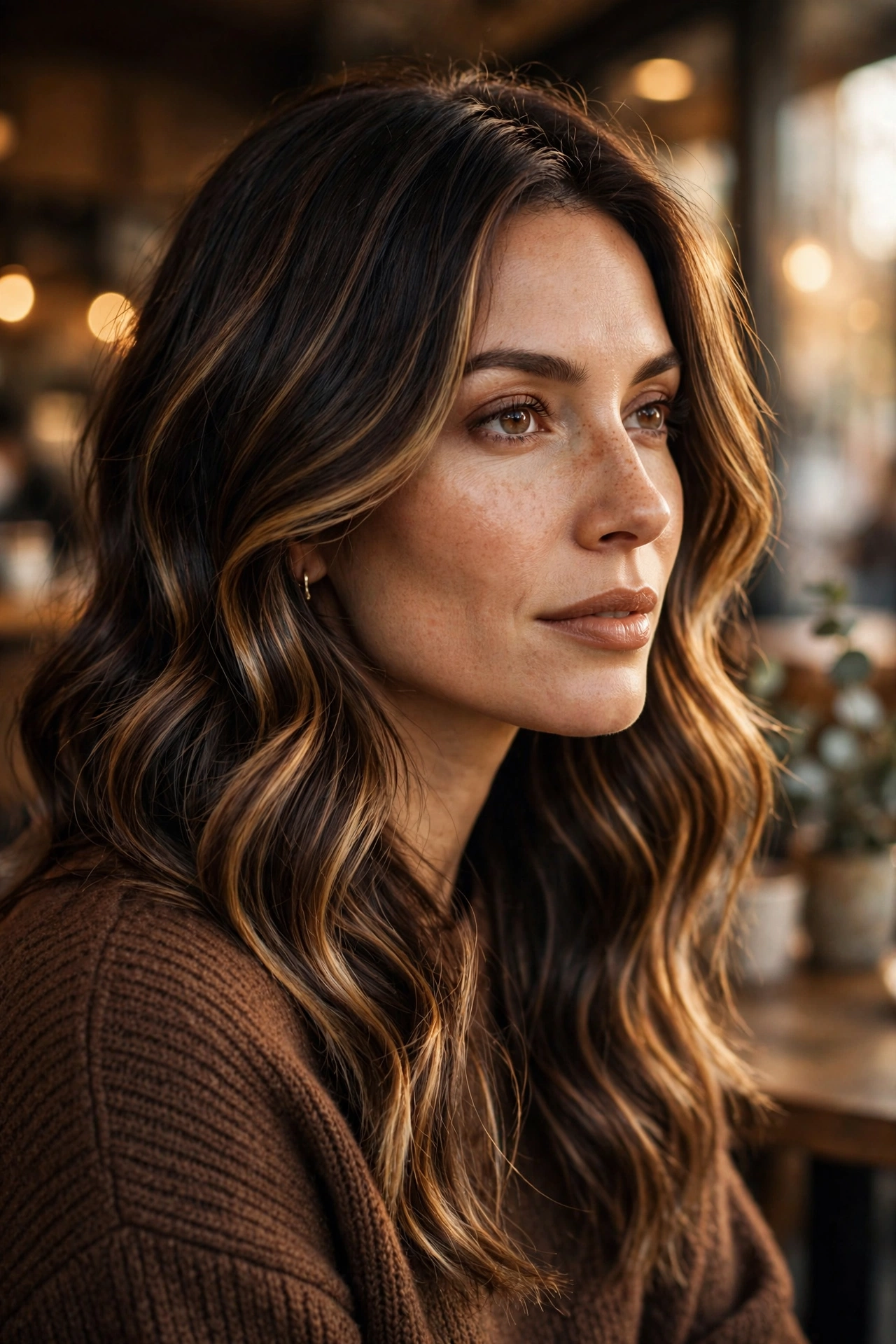Espresso Balayage Waves